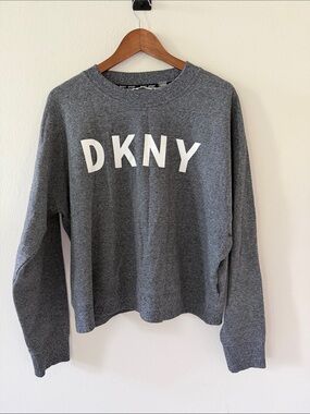 DKNY Gray Sweatshirt with White Logo